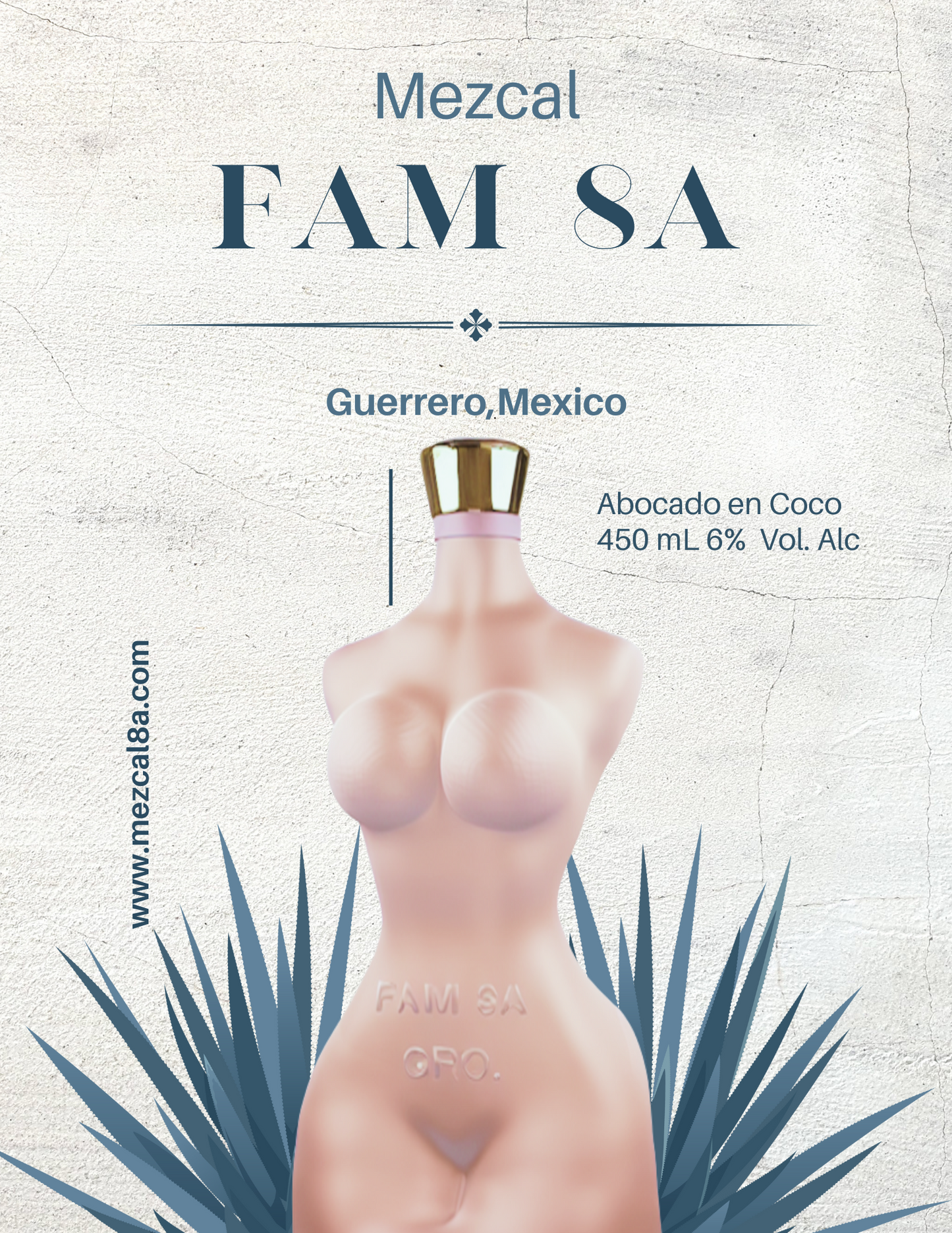 Licor de Mezcal de Coco - Sabor- Mezcal de Coco -  6% Vol. Alc  450 mL