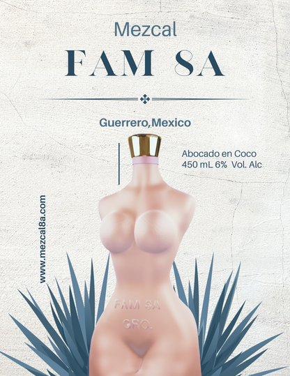 Licor de Mezcal de Coco - Sabor- Mezcal de Coco -  6% Vol. Alc  450 mL